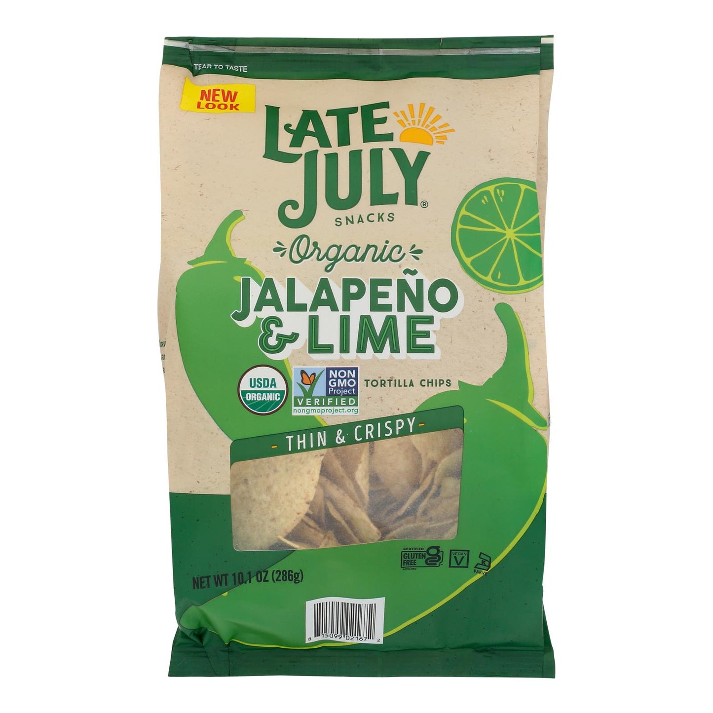 Snacks de finales de julio: Tort Chips con sabor a lima y jalapeño (caja de 9 a 10,1 oz)