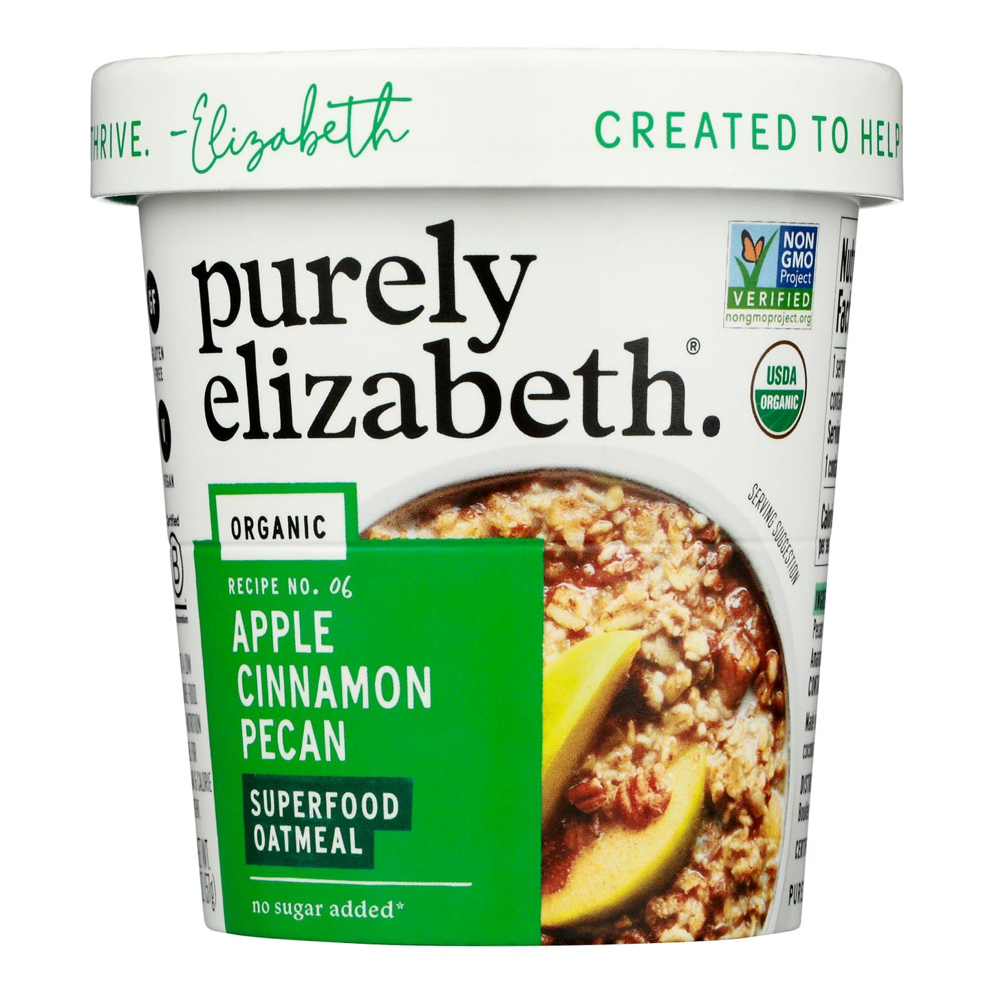 Purely Elizabeth - Avena, manzana, canela y nueces - Caja de 12 - 2 oz