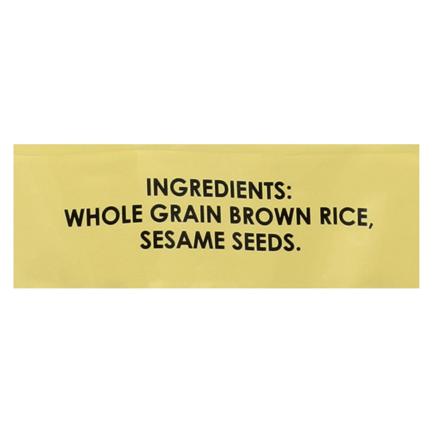 Galletas de arroz integral Edward And Sons, sin sal y con sésamo, caja de 12, 3,5 oz.