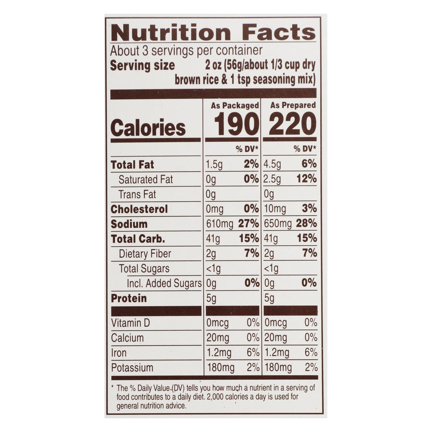 Arroz integral Pilaf de Oriente Próximo - Integral - Caja de 12 - 6,17 oz.