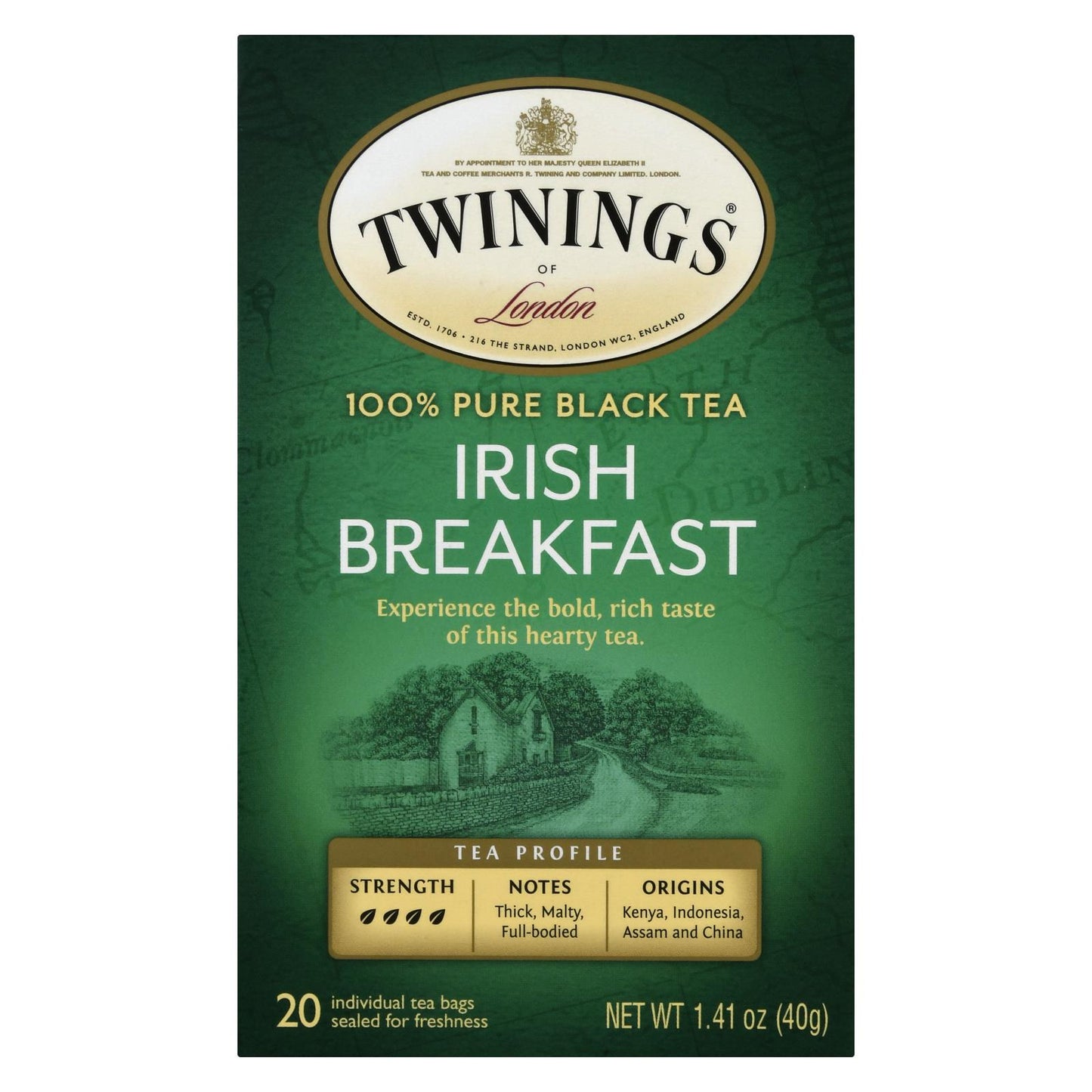 Twinings Tea 早餐茶 - 爱尔兰 - 6 件装 - 20 包