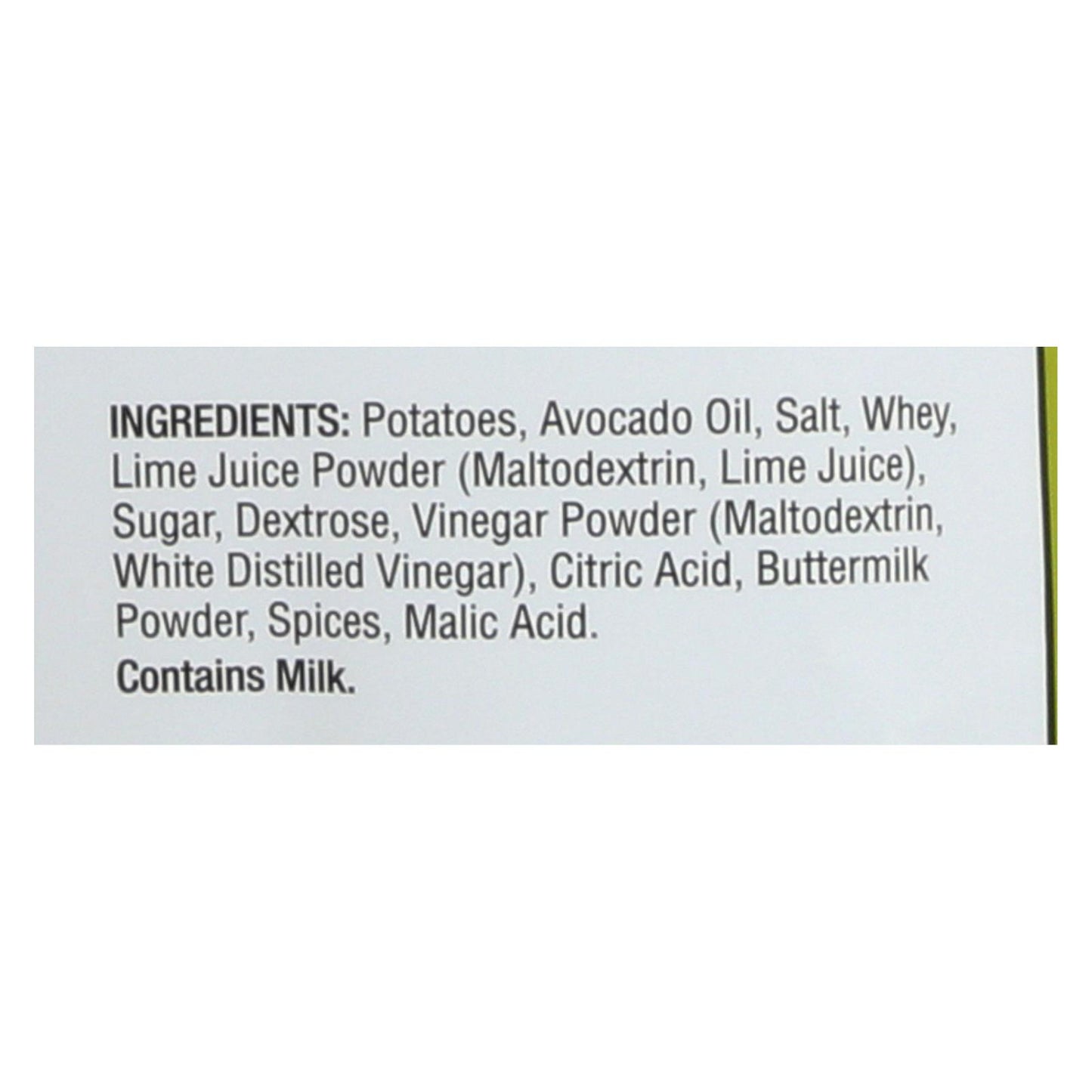 Papas fritas Good Health Kettle - Aceite de aguacate y limón Ranch - Caja de 12 - 5 oz.