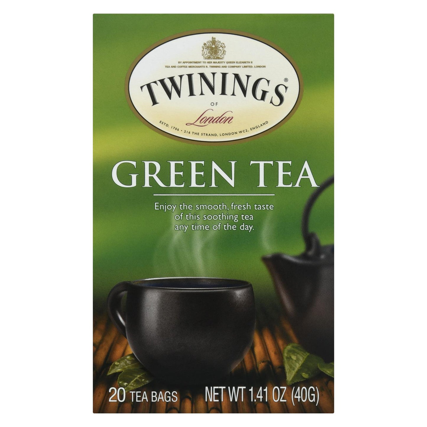 Twinings 茶绿茶 - 天然 - 6 袋装 - 20 包