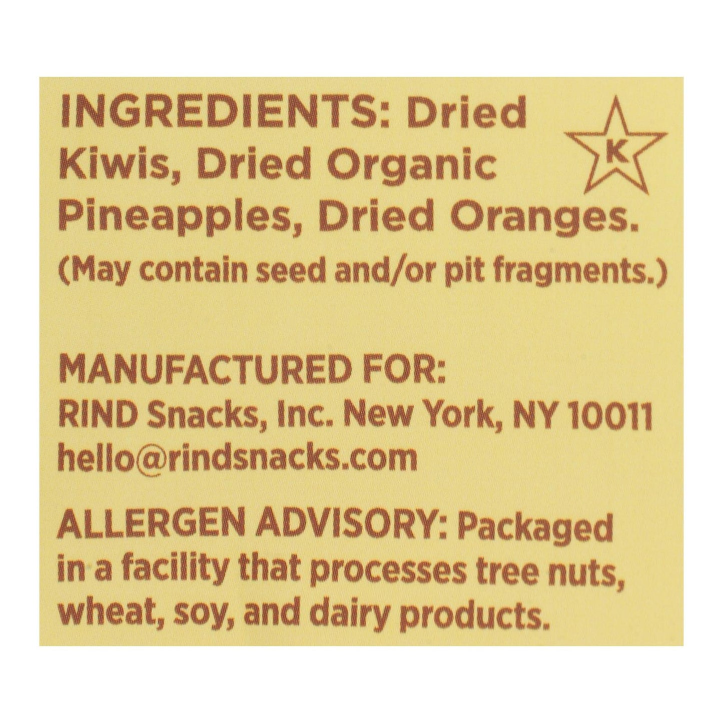 Snacks de corteza - Mezcla de frutos secos tropicales - Caja de 12 - 3 oz