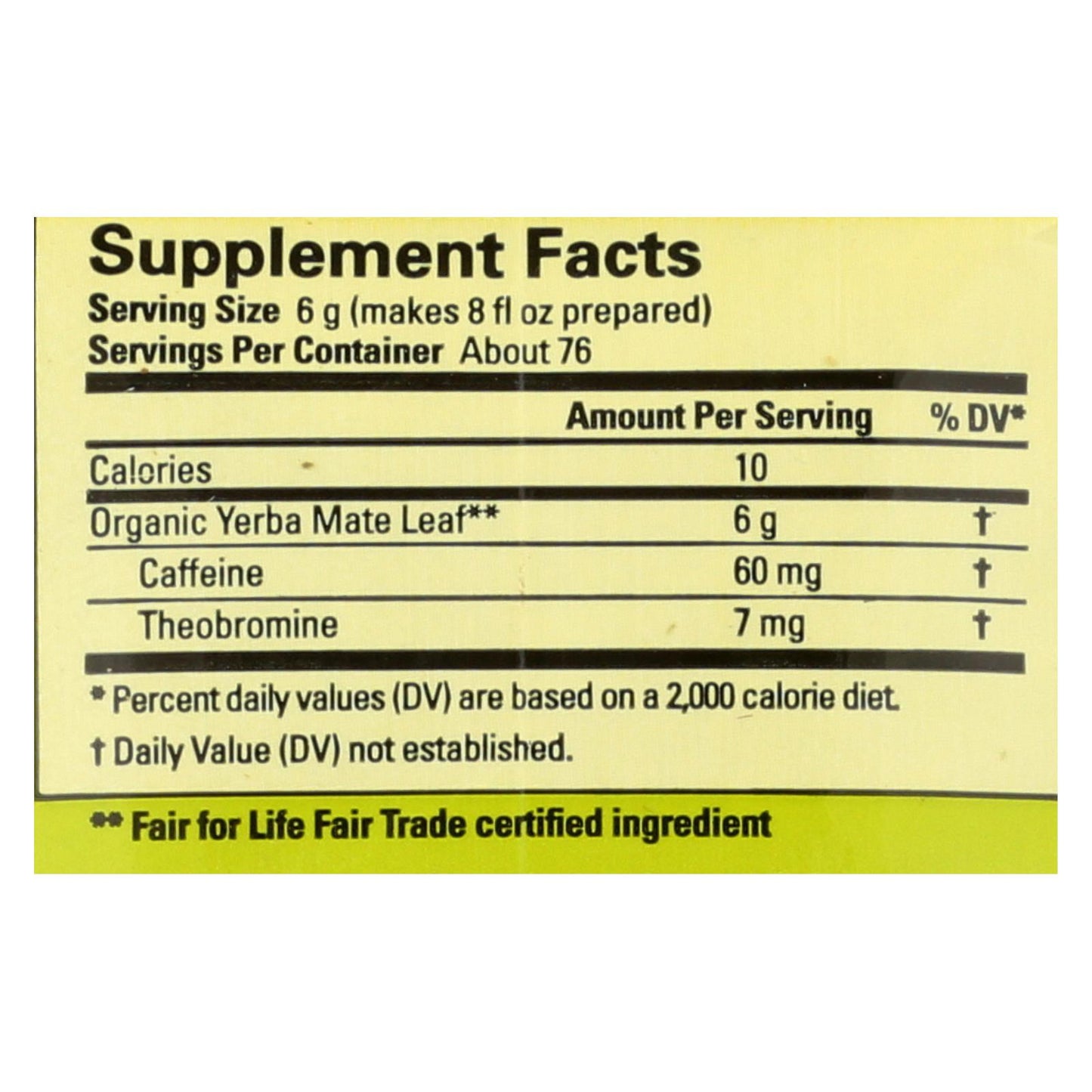 Ecoteas 有机马黛茶未熏制绿色能量散装茶 - 6 盒装 - 1 磅。