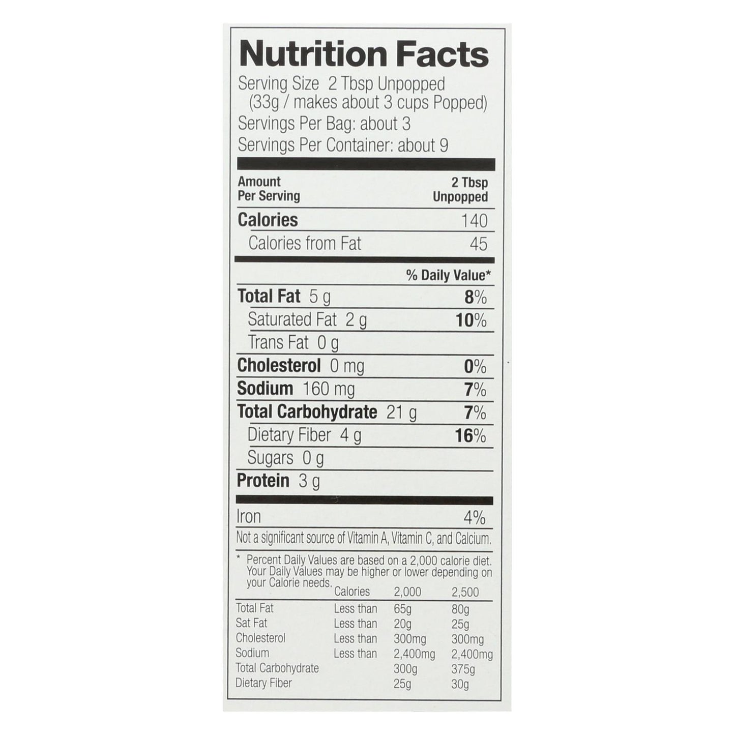 Palomitas de maíz para microondas Black Jewell, con sabor a mantequilla, caja de 6, bolsas de 3,5 oz cada una, 10,5 oz.