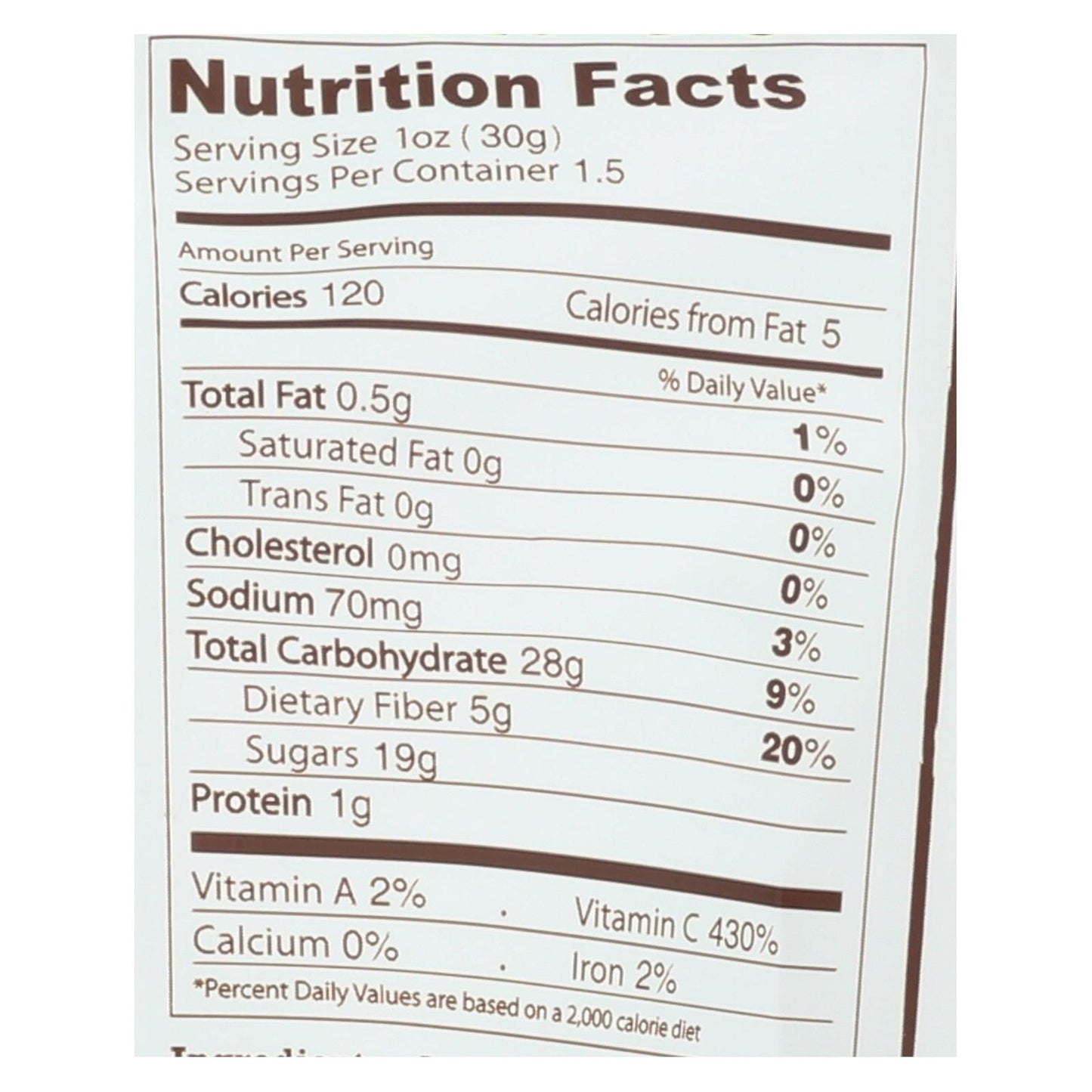 Natierra Fruit - Orgánica - Liofilizada - Manzanas - 1.5 oz - Caja de 12
