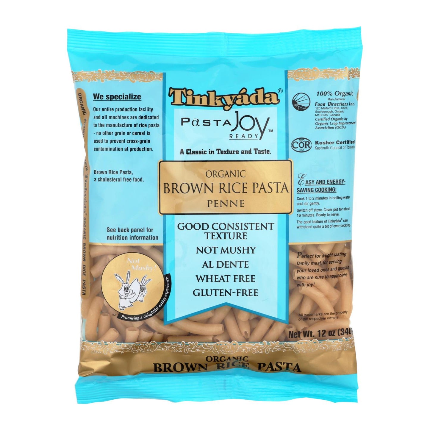 Tinkyada 有机糙米通心粉 - 12 盒装 - 12 盎司
