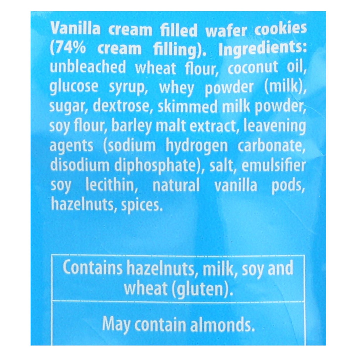 Galletas de oblea de vainilla Loacker Quadratini - Caja de 6 - 8.82 oz