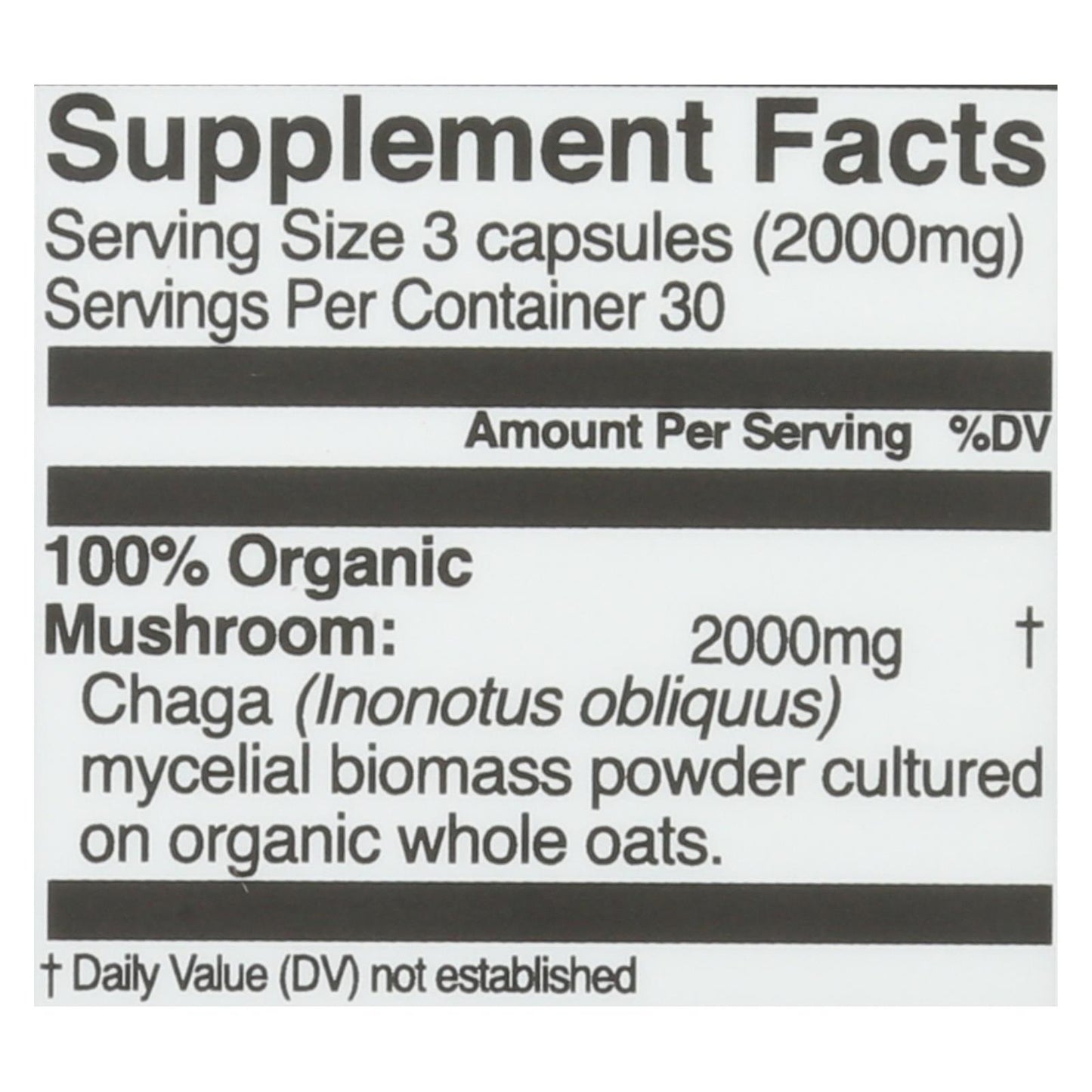 Nutrición de hongos orgánicos - Hongos Sprfd Chaga - 1 unidad - 90 unidades
