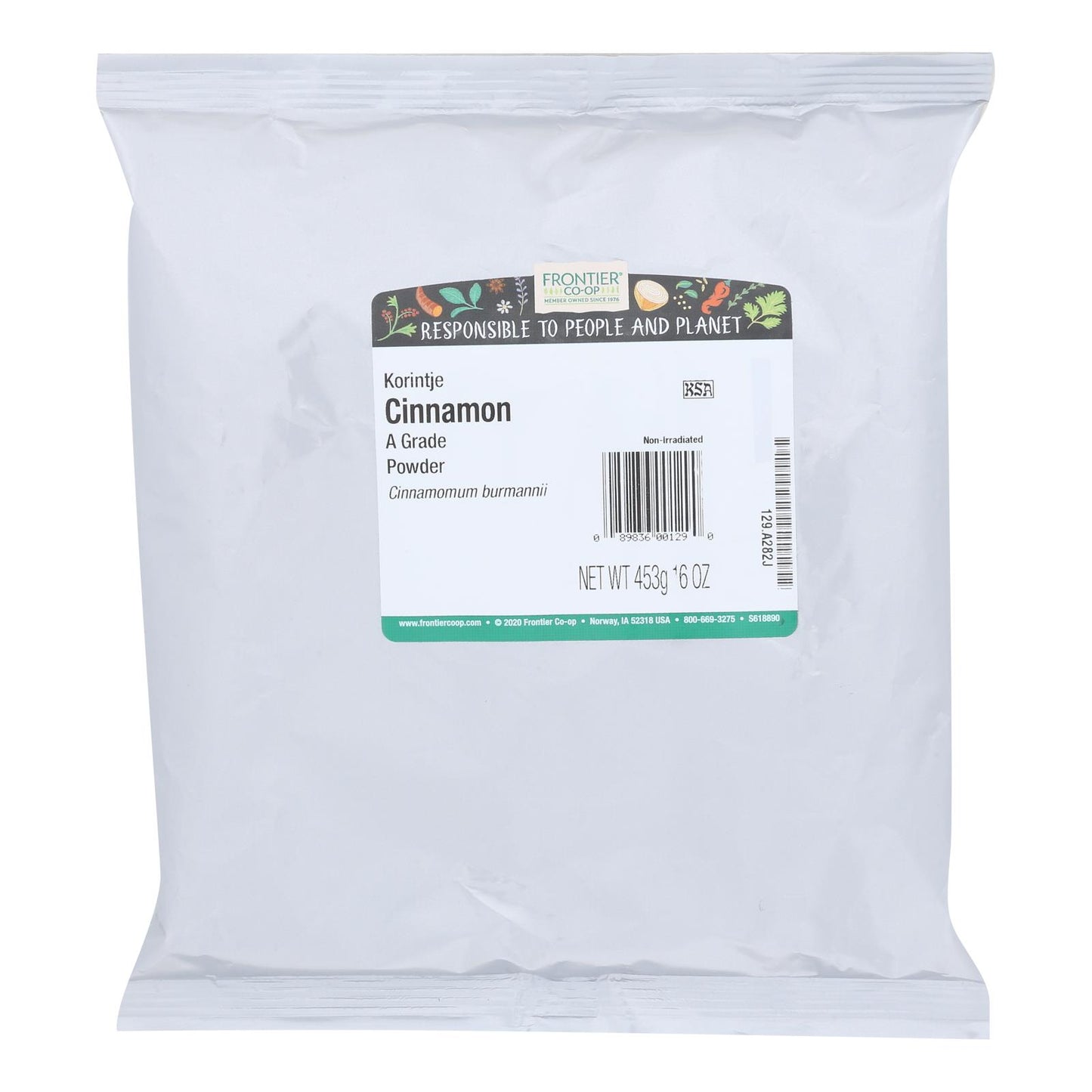 Canela molida Korintje de Frontier Herb, grado A - Artículo a granel individual - 1 lb