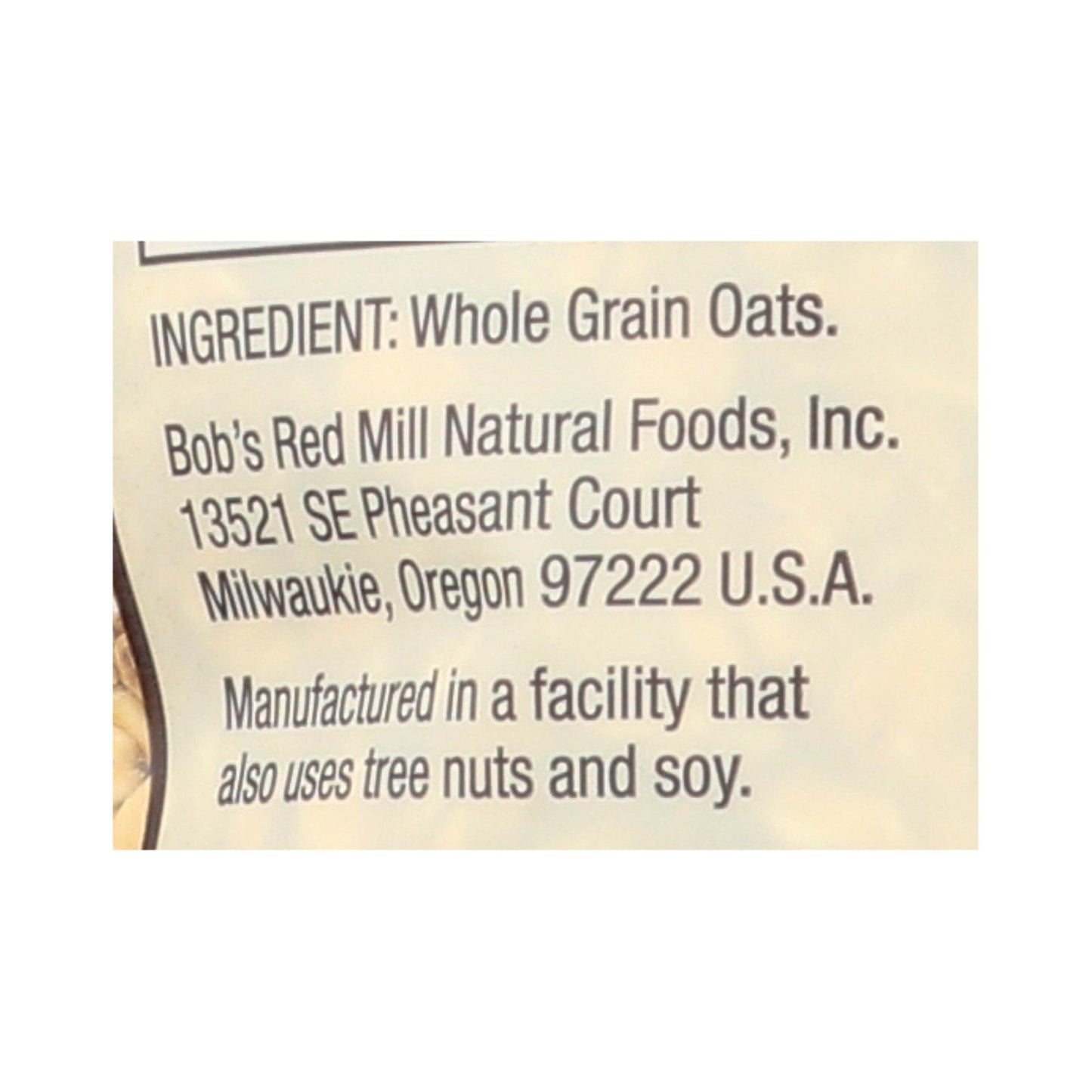 Bob's Red Mill - Avena gruesa laminada - Sin gluten - Caja de 4 - 32 oz.