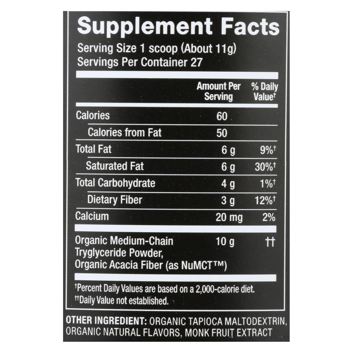 Nutiva - Polvo Mct vainilla - 1 unidad - 10,6 oz