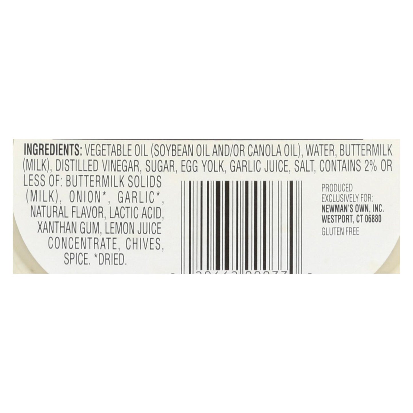 Aderezo para ensaladas Newman's Own - Ranch - Caja de 6 - 16 fl oz.