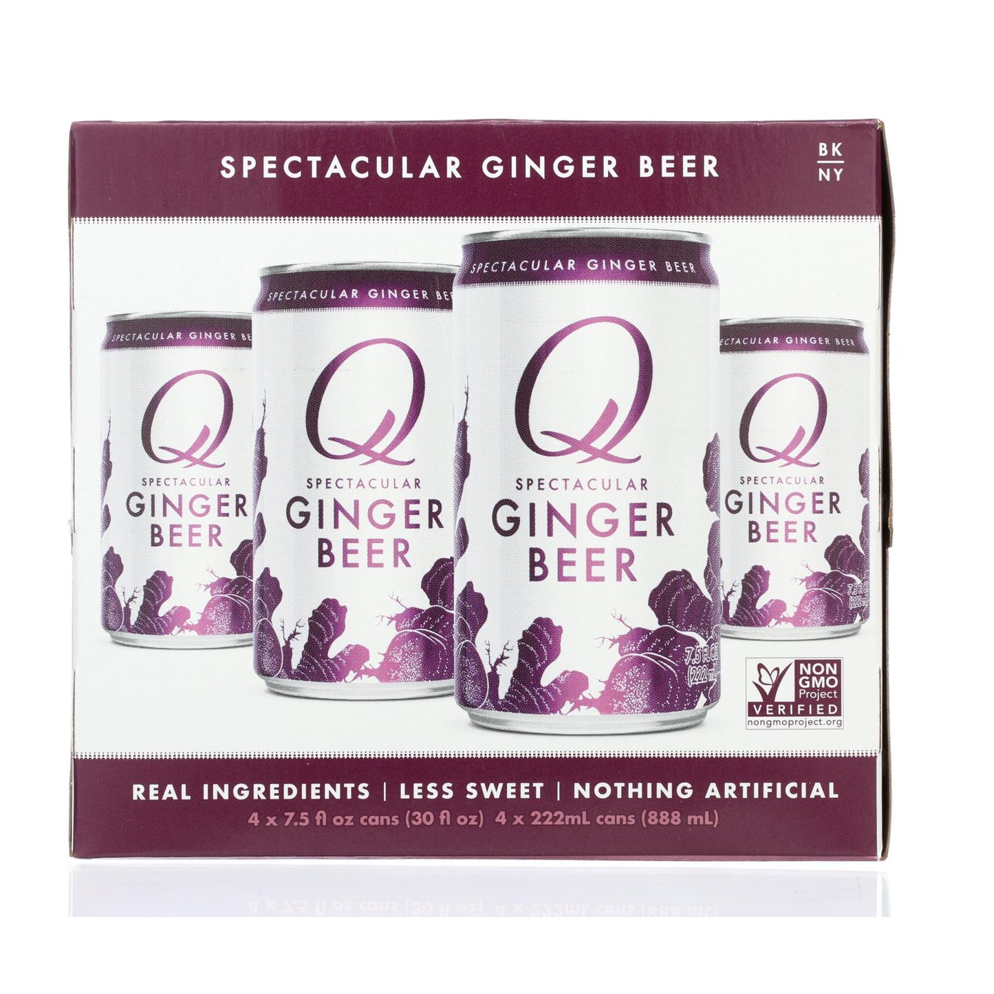 Bebida gaseosa Q Drinks - Cerveza de jengibre - Lata - Caja de 6 - 4/7.5 fl oz