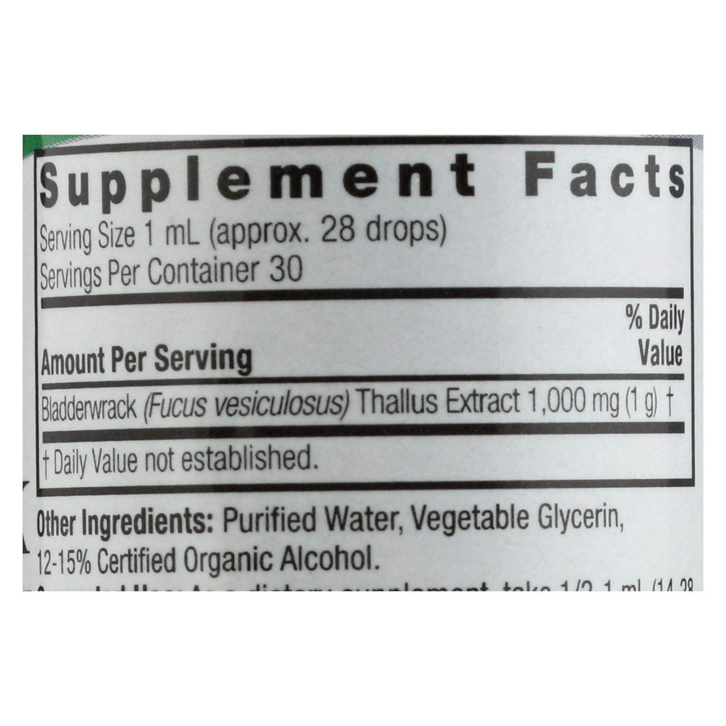 Respuesta de la naturaleza - Talo de fucus vesiculosus - 1 onza líquida