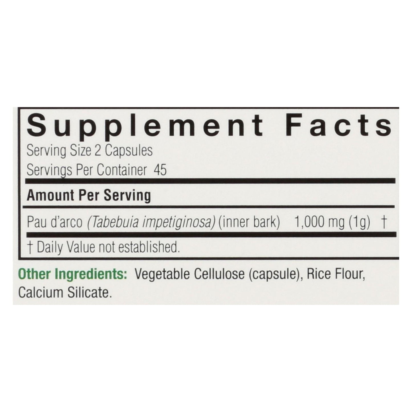 Nature's Answer - 保哥树内皮 - 90 粒胶囊