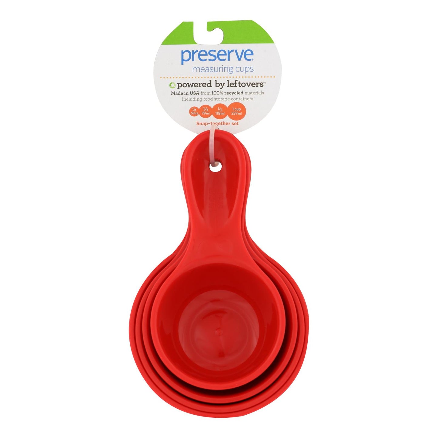 Juego de tazas medidoras para conservas - Tomate rojo - 4 tazas medidoras