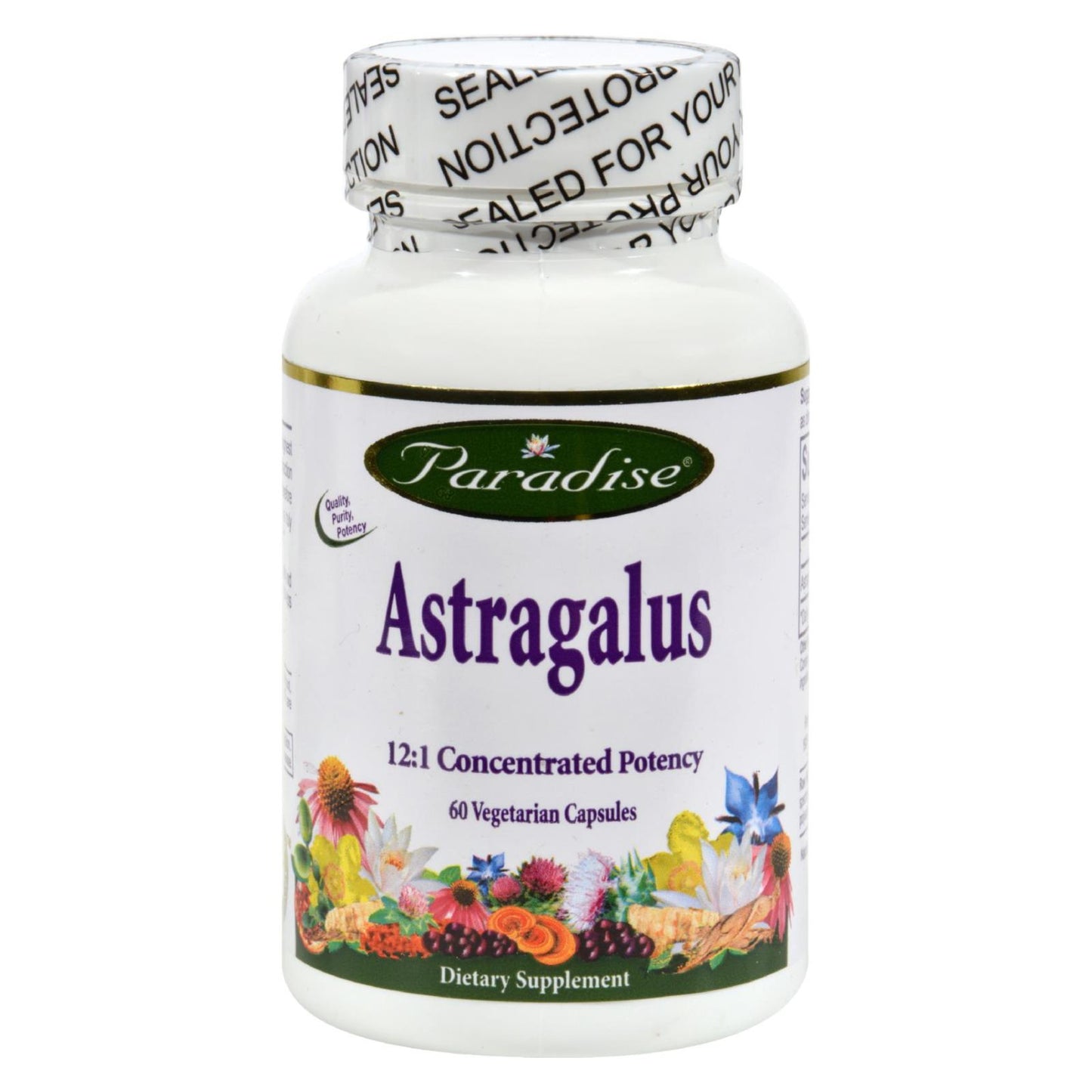 Astrágalo de Paradise Herbs - 60 cápsulas vegetarianas