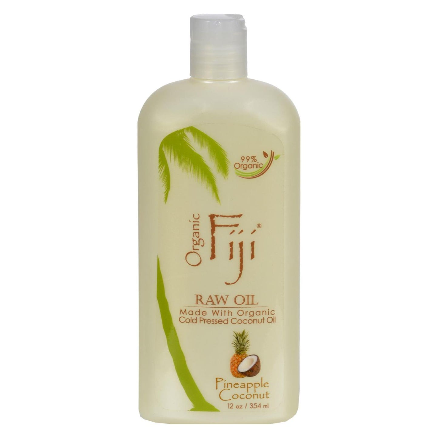 Aceite de coco virgen orgánico de Fiji con sabor a piña, 12 onzas líquidas