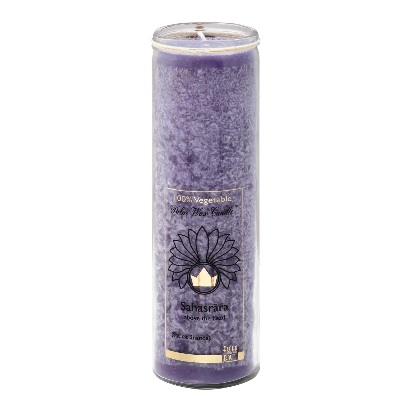 Aloha Bay - Frasco para chakras sin aroma, color violeta, 1 vela
