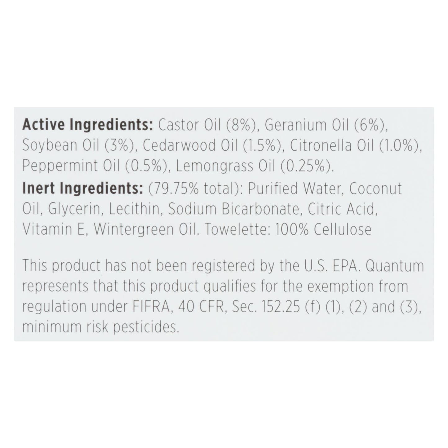 Quantum Research Buzz Away 湿巾 - 12 包
