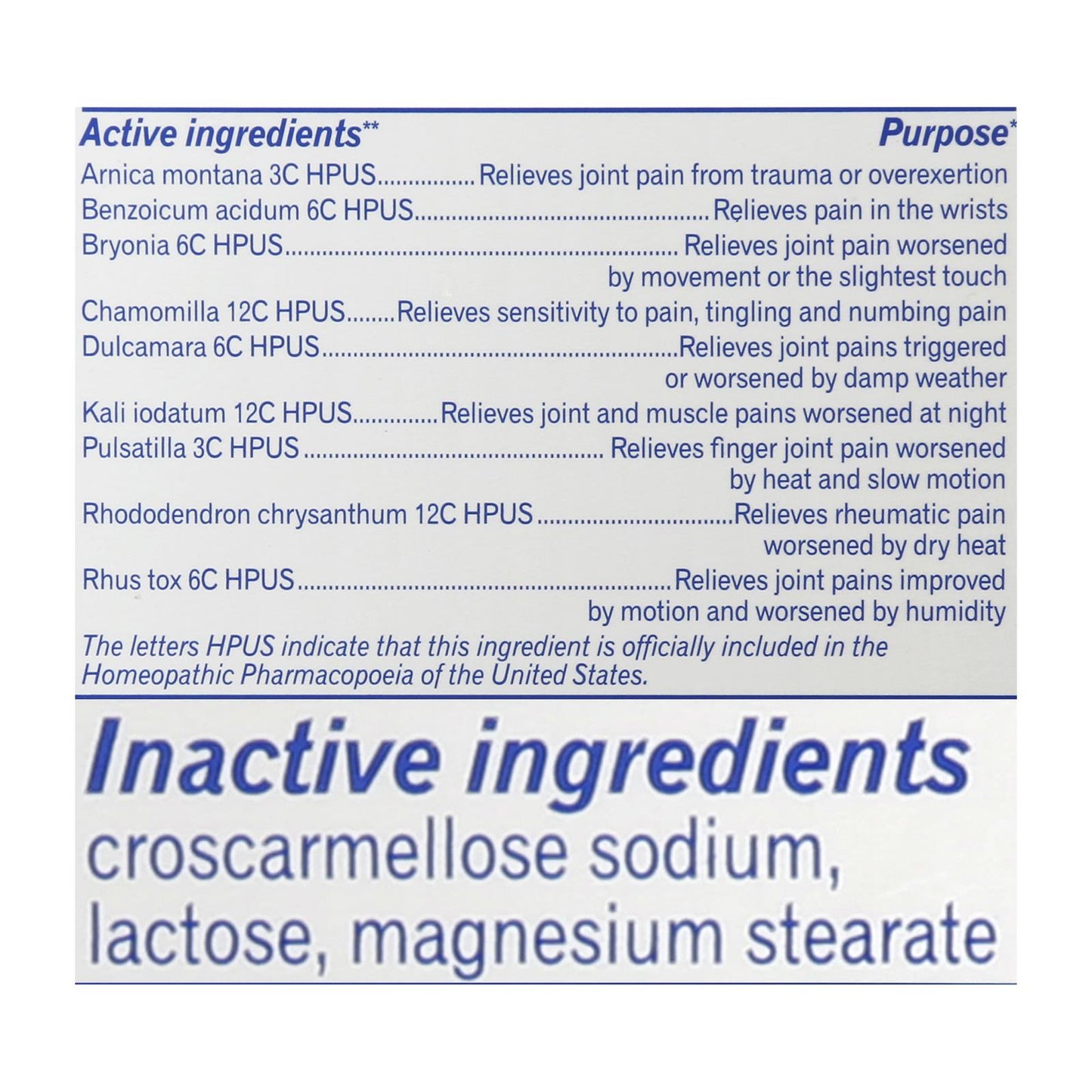 Boiron - Arnicare 关节炎 - 60 片