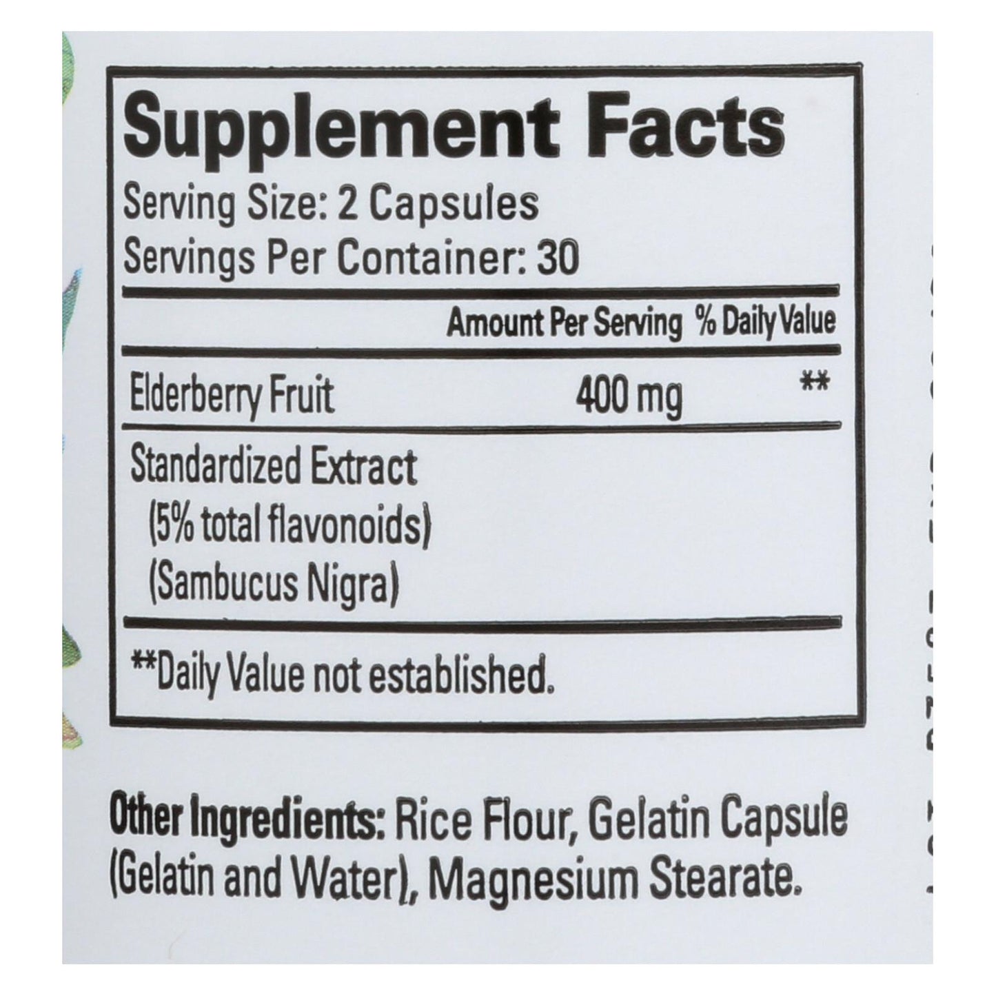 Extracto de saúco cuántico para defensa inmunitaria - 400 mg - 60 cápsulas