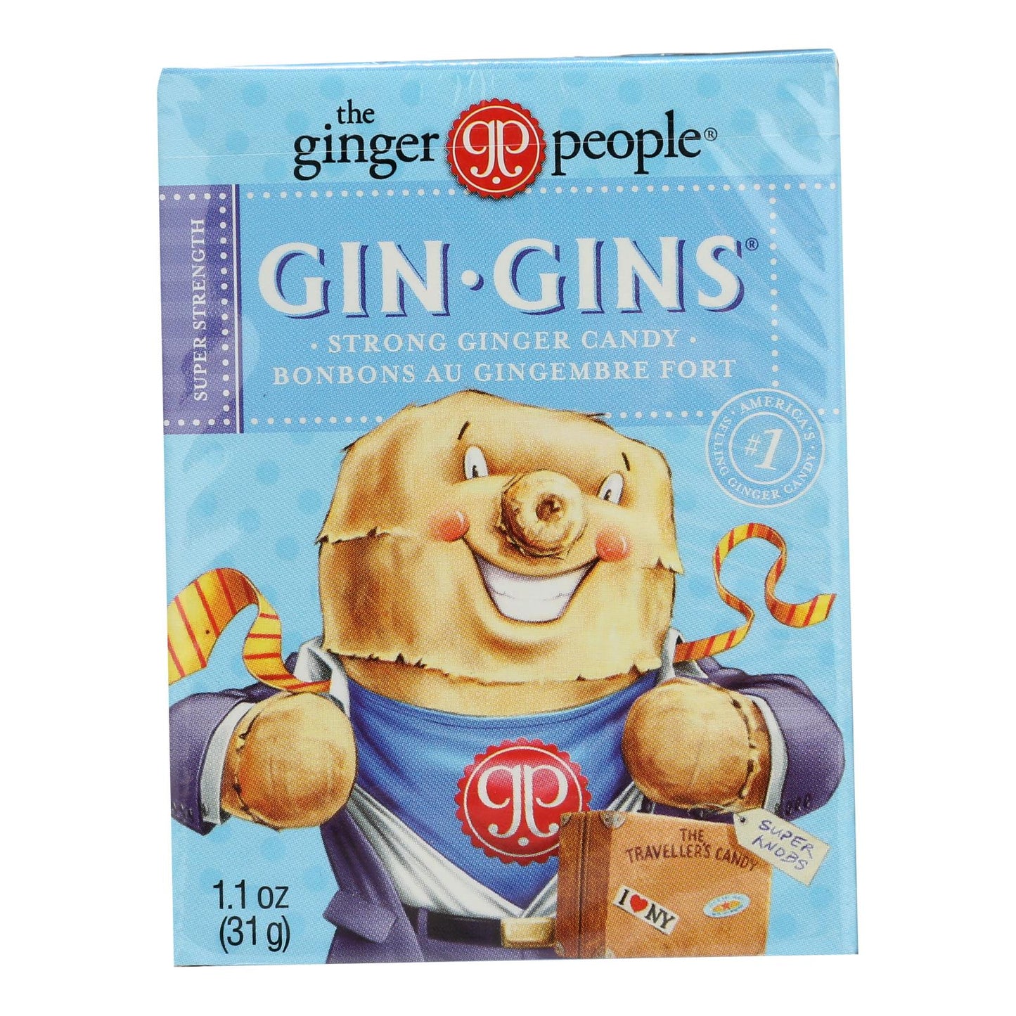 Ginger People Gingins Super Boost 糖果 - 24 盒装 - 1.1 盎司