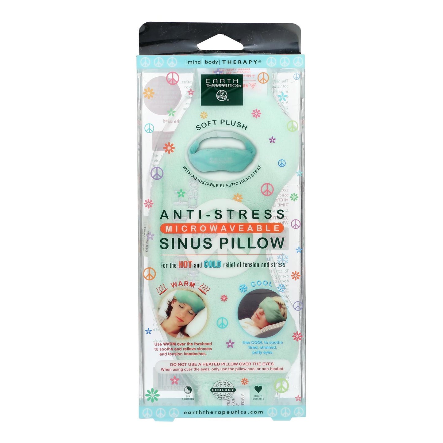 Almohada antiestrés para los senos nasales con lavanda y manzanilla de Earth Therapeutics (1 almohada)