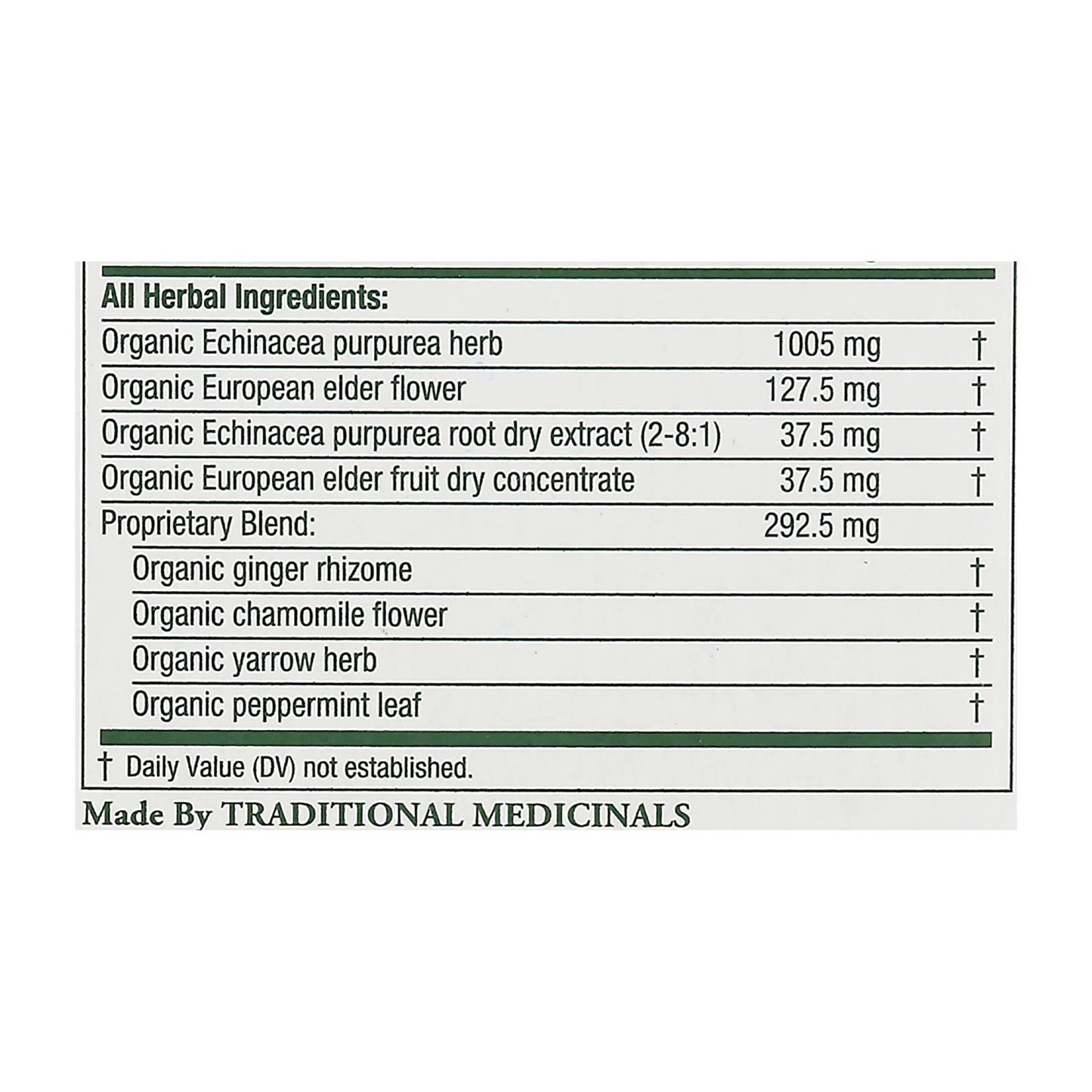 Traditional Medicinals 有机紫锥菊接骨木茶 - 不含咖啡因 - 6 袋装 - 16 袋