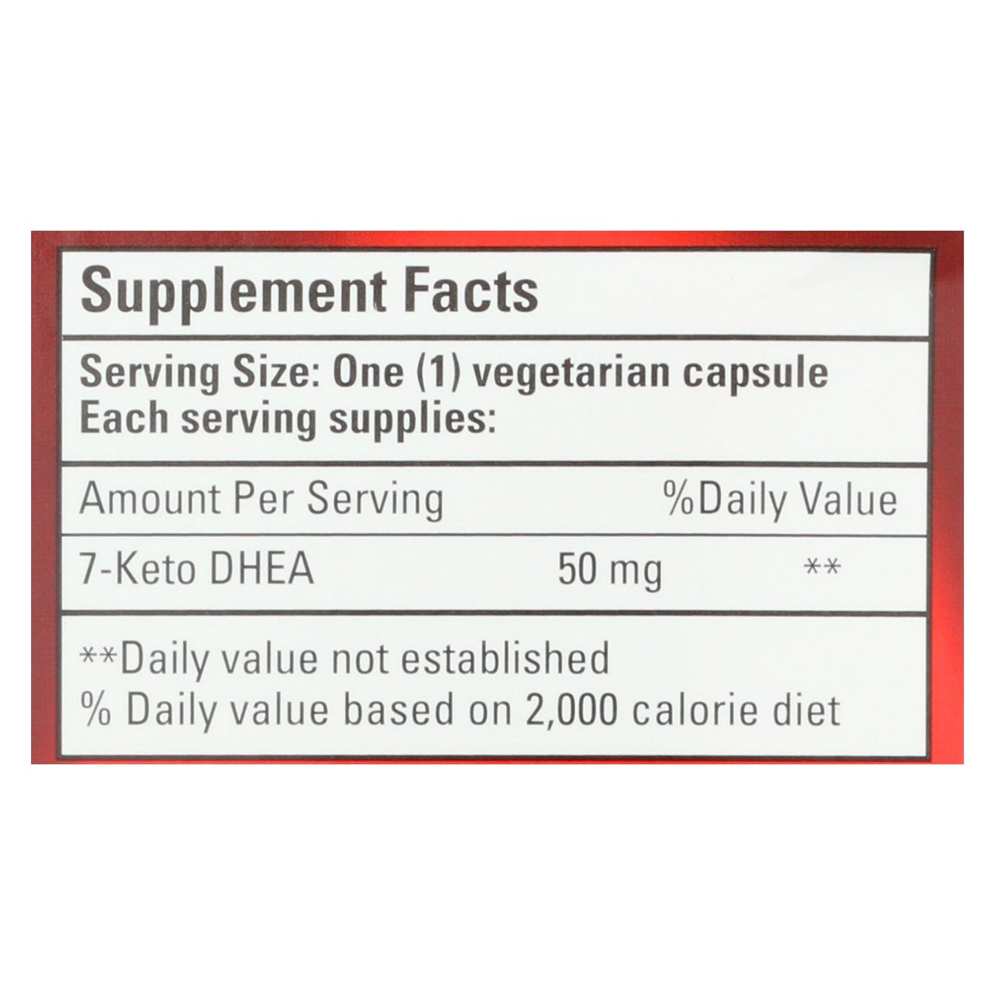 Bio Nutrition-7 酮 Dhea 50 毫克 - 50 粒素食胶囊
