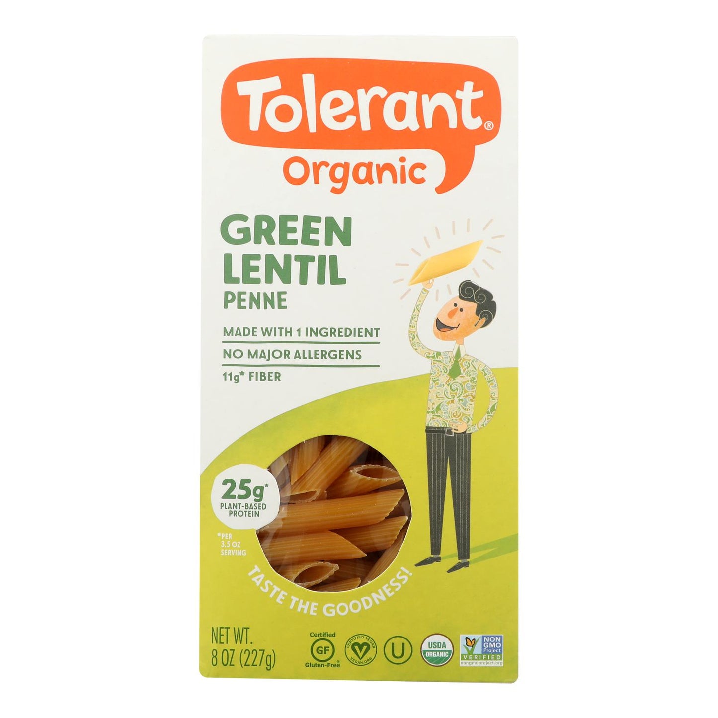 Tolerant Simply Legumes 绿扁豆面食 - 通心粉 - 6 盒 - 8 盎司。