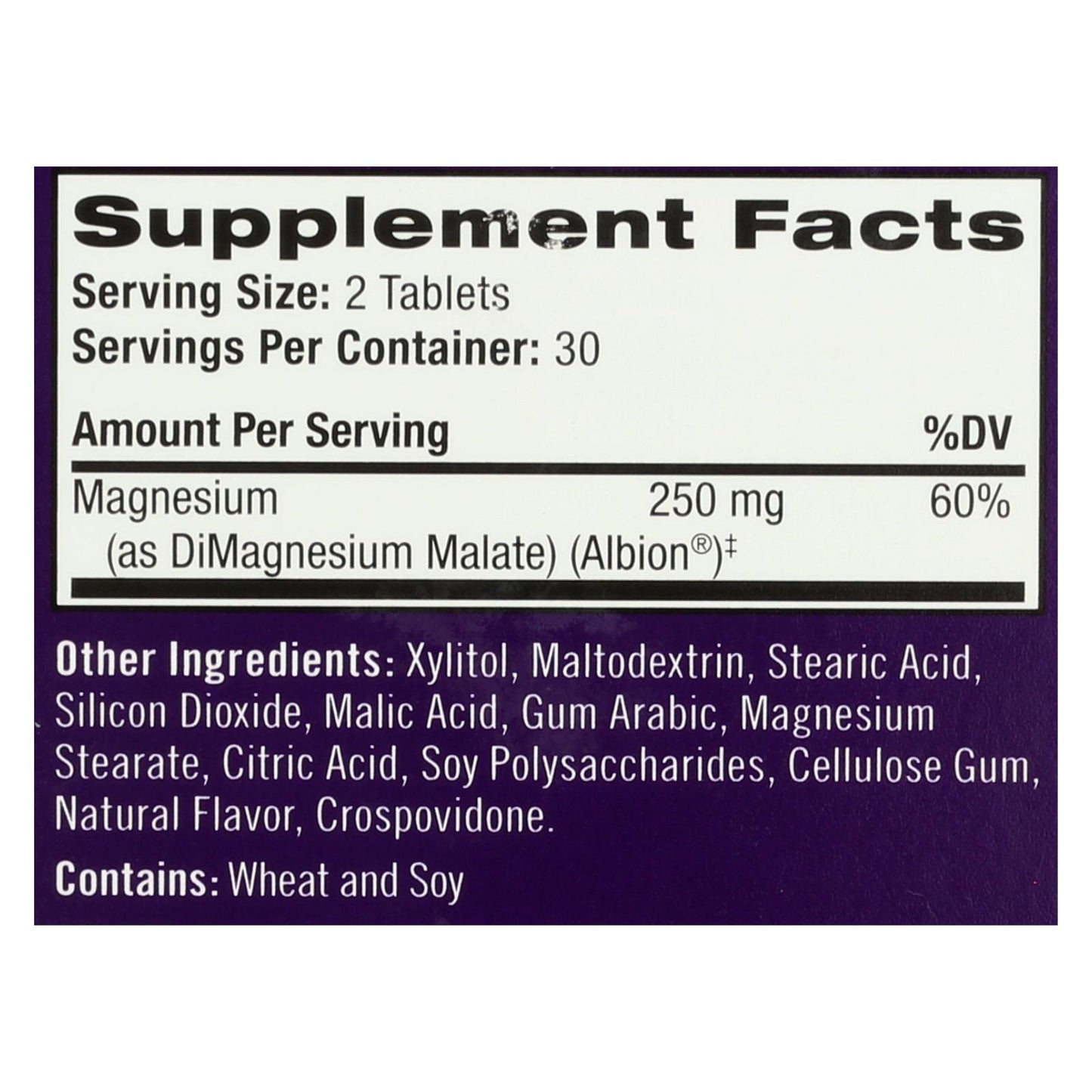 Natrol Magnesio - Alta Absorción - 60 Tabletas