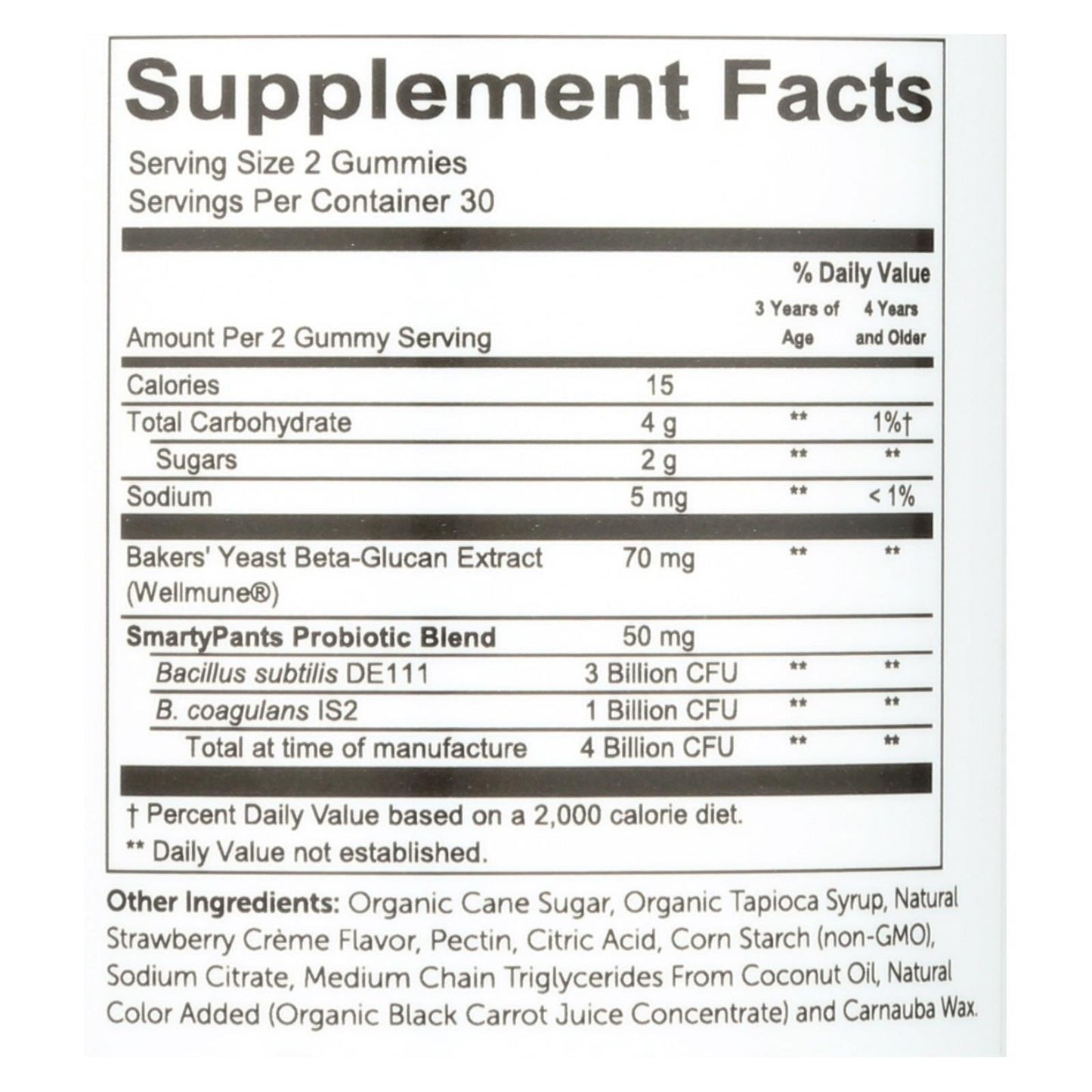 Smartypants 儿童益生菌 - 草莓奶油味 - 60 粒