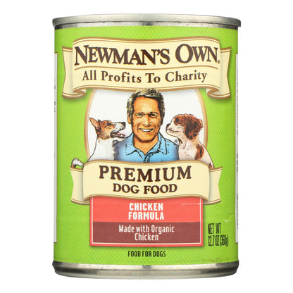Comida orgánica para perros Newman's Own Organics en lata, pollo, caja de 12, 12,7 oz.