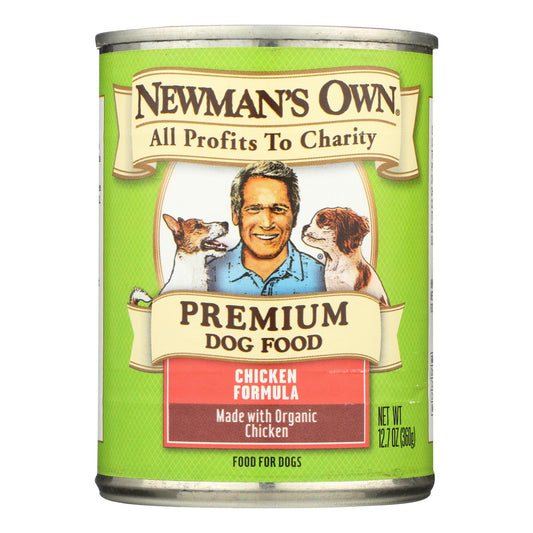 Comida orgánica para perros Newman's Own Organics en lata, pollo, caja de 12, 12,7 oz.