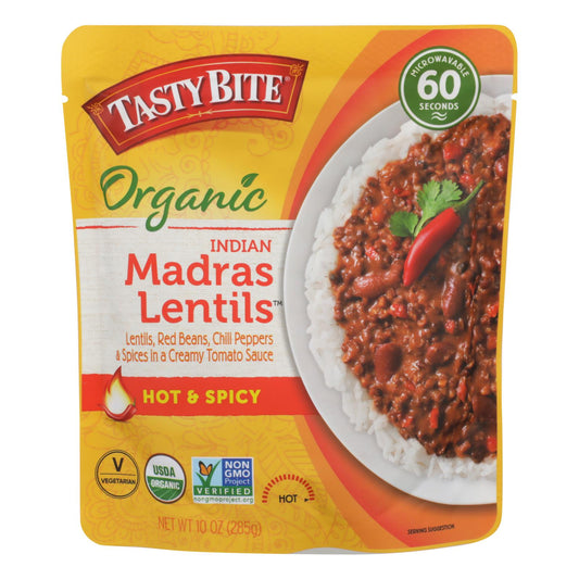 Tasty Bite - Lentil Madrs Hot&amp;Spcy - Caja de 6 - 10 oz