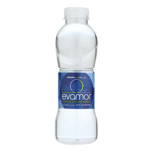 Agua de manantial Evamor Artesan - Evamor Natural - Caja de 24 - 20 Fl Oz.