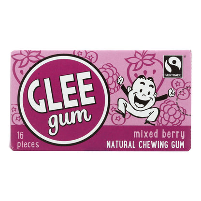 Chicle Glee Gum - Triple Berry - Caja de 12 - 16 piezas