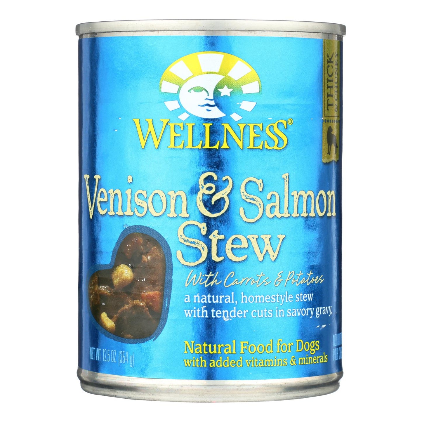 Wellness Pet Products Dog Food - Venison And Salmon With Potatoes And Carrots - Case Of 12 - 12.5 Oz.