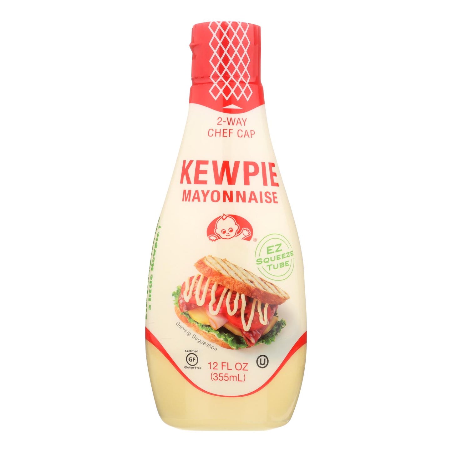 Tubo de mayonesa Kewpie Squeeze - Caja de 6 - 12 oz