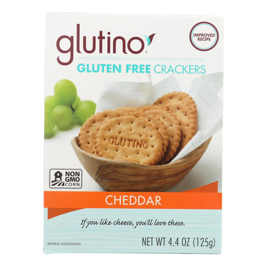 Glutino Crackers - Cheddar - Case Of 6 - 4.4 Oz.