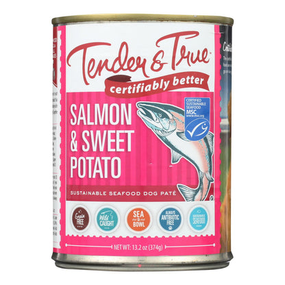 Tender &amp; True - Alimento para perros Salmon&amp;swt Pot - Caja de 12 - 13,2 oz