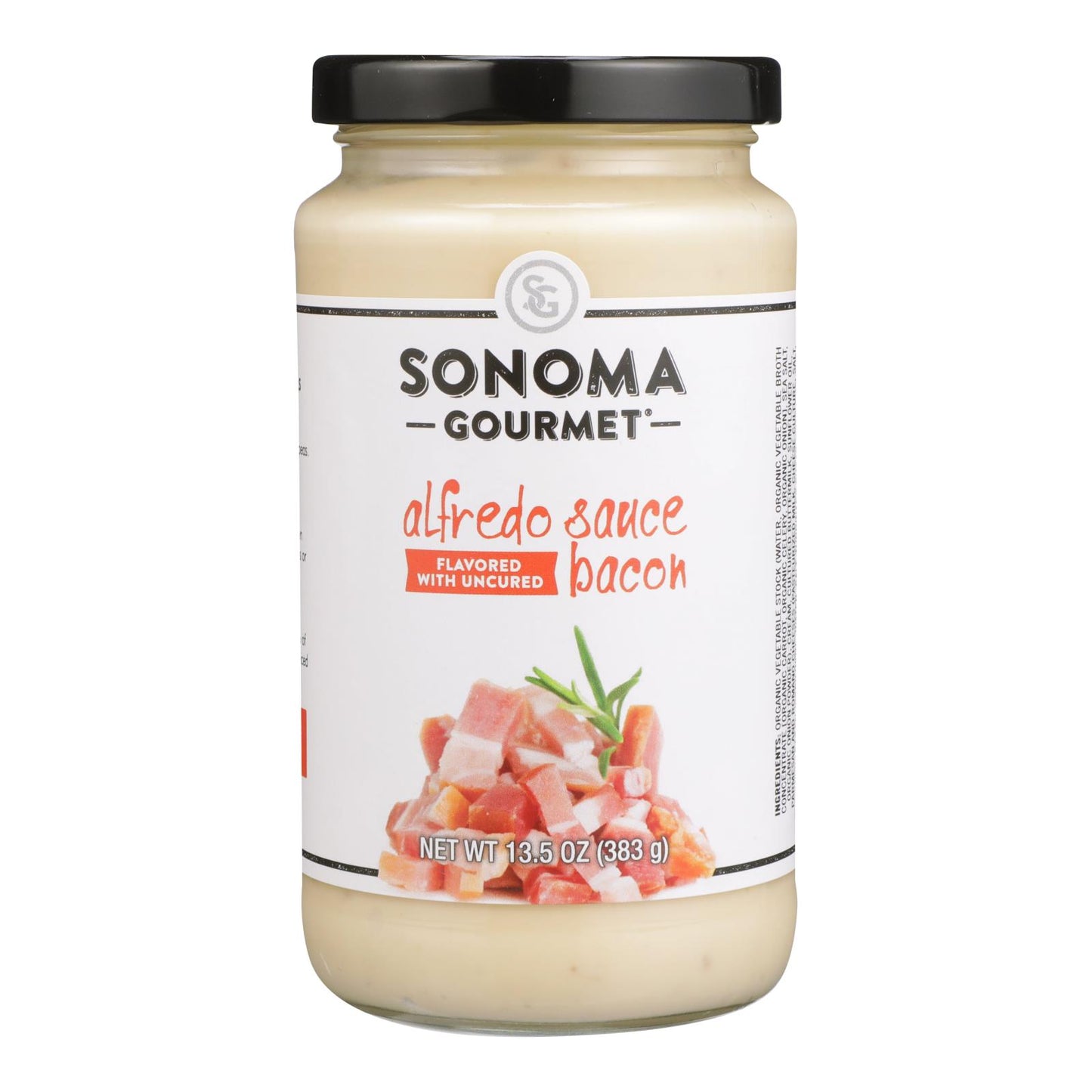 Sonoma Gourmet - Salsa para pasta con tocino Alfredo - Caja de 6 - 15,5 oz