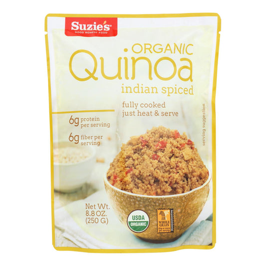 Suzie's - Quinoa con especias indias lista para comer - Caja de 6 a 8,8 oz