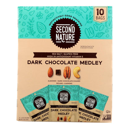 Second Nature - Chocolate negro con nueces - Caja de 4-10/1,25