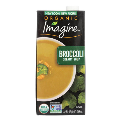 Imagine Foods - Sopa cremosa de brócoli - Caja de 6 - 32 Fz