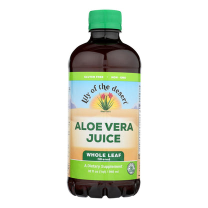 Lily Of The Desert - Aloe Vra Juice Whole Leaf - 1 Each -32 Fz