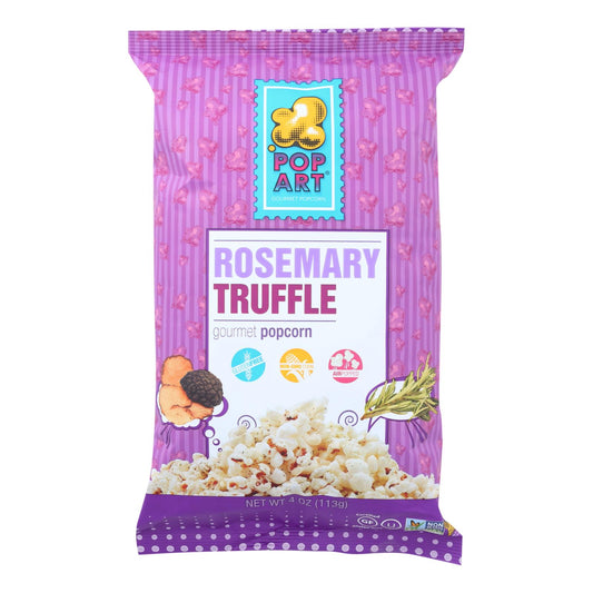 Palomitas de maíz gourmet Pop Art - Trufa de romero - Caja de 9 - 4 oz.